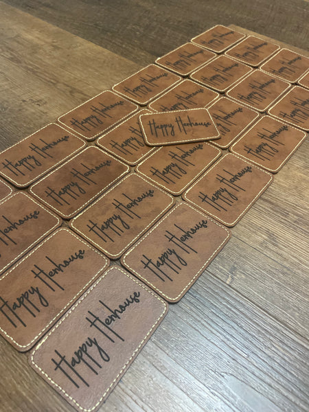 LASER ENGRAVED LEATHER PATCHES