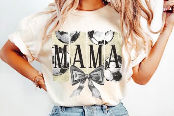 SOCCER MAMA WITH BOW