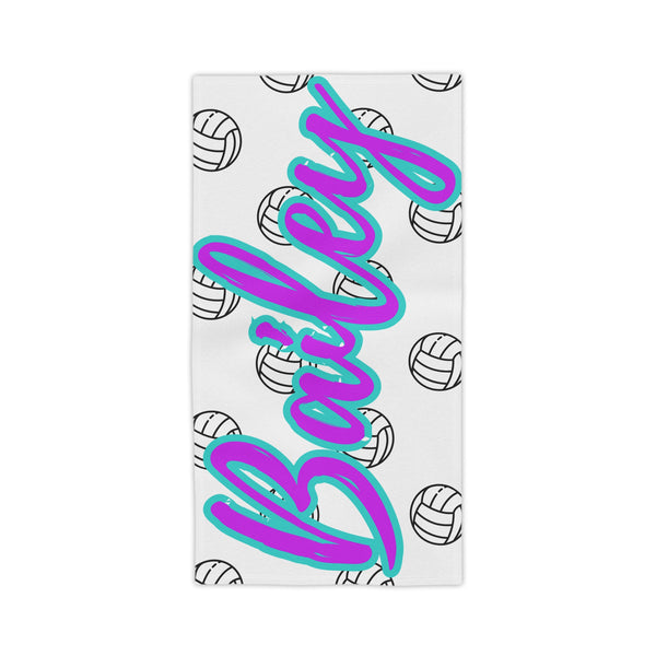 Custom Volleyball Beach Towel, Personalized Beach Blanket, Fun Summer Accessory, Family Beach Day, Gift for Sports Lovers