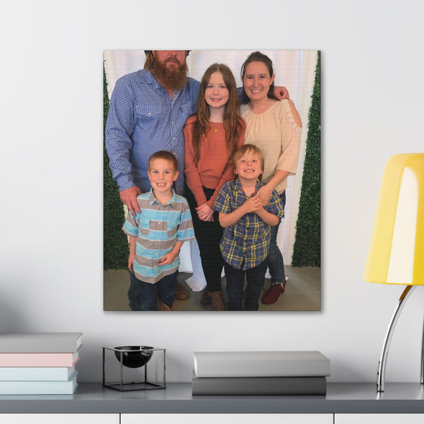 Custom Family Canvas Print, Wall Art, Home Decor, Family Portrait, Gift Idea for Holidays, Personalized Art for Family