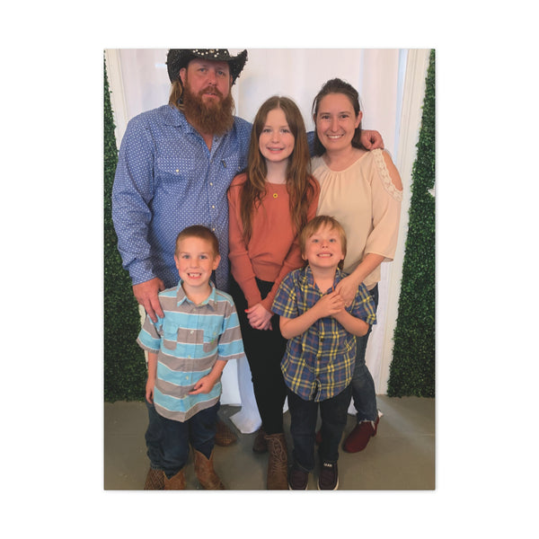 Custom Family Canvas Print, Wall Art, Home Decor, Family Portrait, Gift Idea for Holidays, Personalized Art for Family