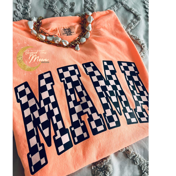 NEON MAMA CHECKERED TEES