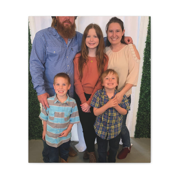 Custom Family Canvas Print, Wall Art, Home Decor, Family Portrait, Gift Idea for Holidays, Personalized Art for Family