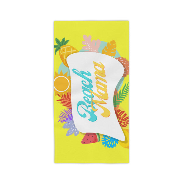 Vibrant Beach Towels for Summer Fun | Tropical Beach Mama Design, Pool Party Must-Have, Vacation Essentials, Gift for Mom