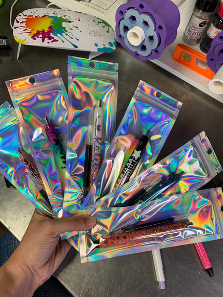 Resin glitter pens