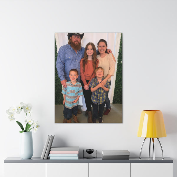 Custom Family Canvas Print, Wall Art, Home Decor, Family Portrait, Gift Idea for Holidays, Personalized Art for Family