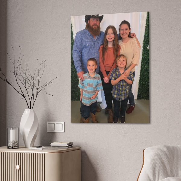 Custom Family Canvas Print, Wall Art, Home Decor, Family Portrait, Gift Idea for Holidays, Personalized Art for Family