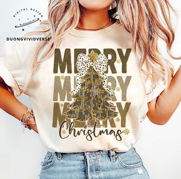 MERRY MERRY MERRY CHRISTMAS - CAMO TREE